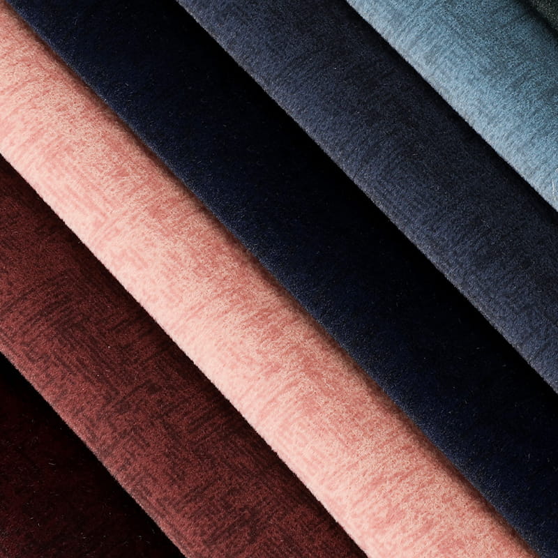 Fabraic Troscán Tosála Clóbhuailte Mosha Velvet Pure